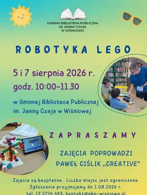 Wakacyjne warsztaty z robotyki LEGO w bibliotece – zapisy trwają