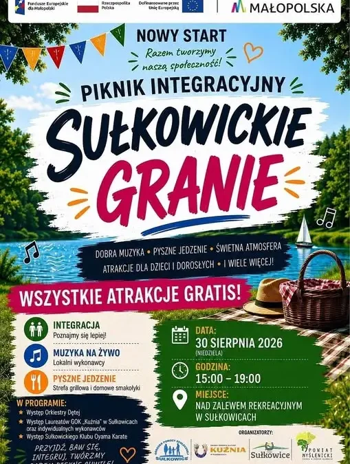 Piknik Integracyjny „Sułkowickie Granie” już w niedzielę nad zalewem