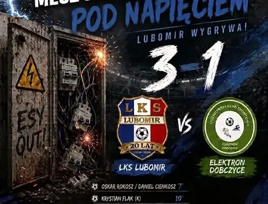 LKS Lubomir pewnie pokonuje Elektron Dobczyce 3:1