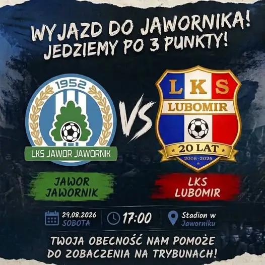 Lubomir Wiśniowa jedzie do Jawornika po trzecie zwycięstwo w sezonie