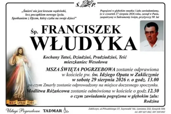 Ostatnie pożegnanie Druha Franciszka Włudyki – zasłużonego strażaka z Zakliczyna