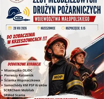 XIV Wojewódzki Zlot Młodzieżowych Drużyn Pożarniczych w Krzeszowicach