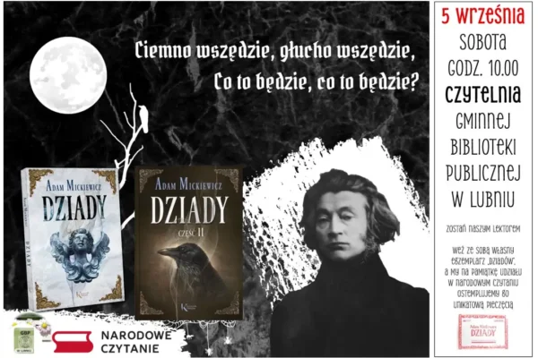 Narodowe Czytanie „Dziadów” w Gminnej Bibliotece Publicznej w Lubniu