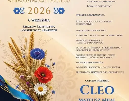 Dożynki Województwa Małopolskiego już 6 września – gmina Wiśniowa będzie reprezentowana przez KGW Glichowianka