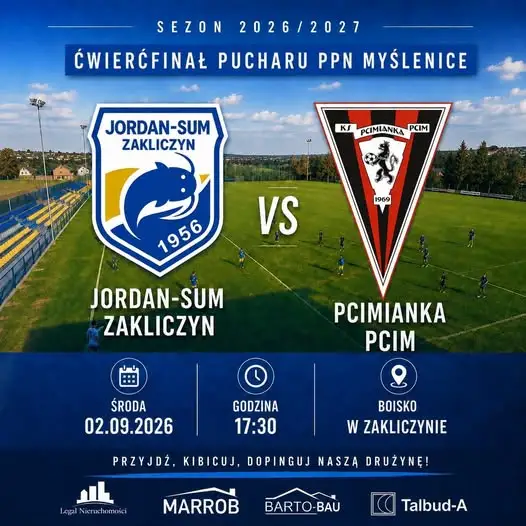 Pucharowe emocje w Zakliczynie: Jordan-Sum zmierzy się z Pcimianką w ćwierćfinale