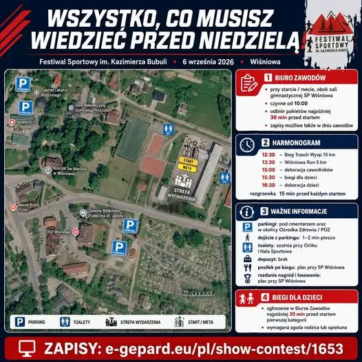 Festiwal Sportowy w Wiśniowej: harmonogram i informacje organizacyjne
