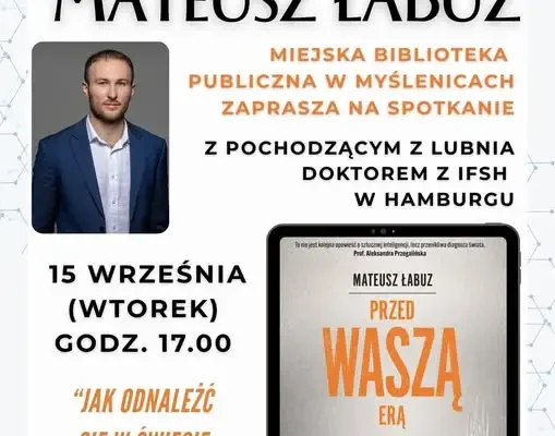 Spotkanie z dr Mateuszem Łabuzem w myślenickiej bibliotece