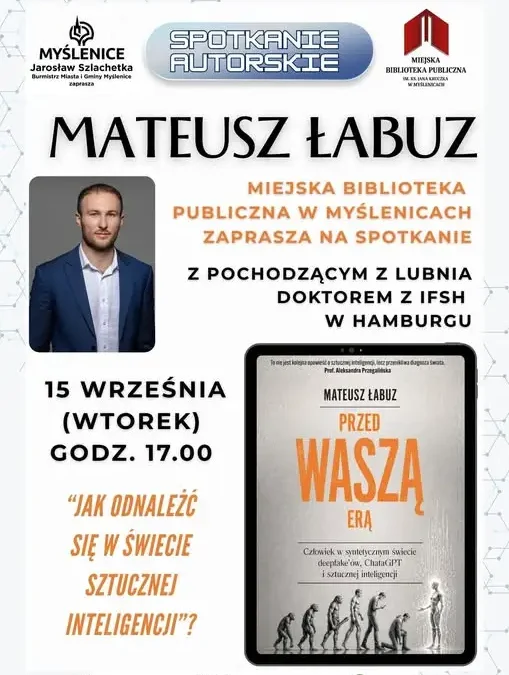 Spotkanie z dr Mateuszem Łabuzem w myślenickiej bibliotece