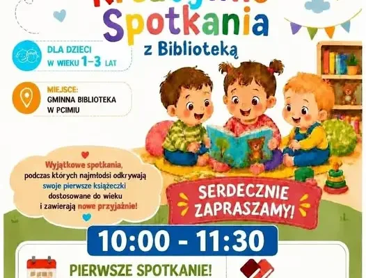 Kreatywne Spotkania z Biblioteką w Pcimiu wracają – zaproszenie dla najmłodszych