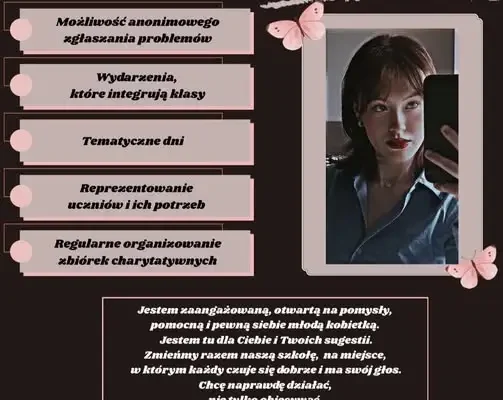 Patrycja Wolny kandydatką na przewodniczącą Samorządu Szkolnego w Średniej Wsi